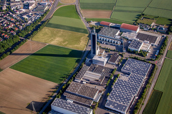 Industrial and commercial area Franzenhaeuser Weg in Ulm in the state Baden-Wurttemberg, Germany