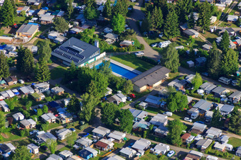 Heidehof outdoor pool (campers only) in the district Machtolsheim in Laichingen in the state Baden-Wuerttemberg, Germany