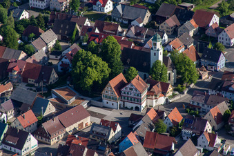 Laichingen in the state Baden-Wuerttemberg, Germany out of the air