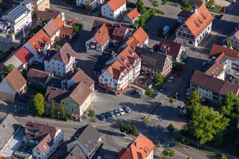 Marketplace in Laichingen in the state Baden-Wuerttemberg, Germany