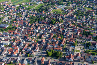 Laichingen in the state Baden-Wuerttemberg, Germany seen from above