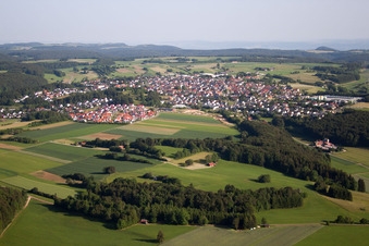 District Feldstetten in Laichingen in the state Baden-Wuerttemberg, Germany