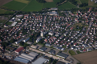Aerial photograpy of Ummendorf in the state Baden-Wuerttemberg, Germany