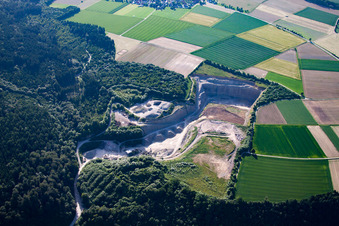 Gravel pit Rißegg in the district Rißegg in Biberach an der Riß in the state Baden-Wuerttemberg, Germany