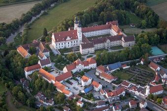 The monastery Obermarchtal in the borough of Obermarchtal in the state of Baden-Wuerttemberg. Today, at the site with its wall, its church St. Peter and Paul is used by the academy for teachers Obermarchtal of the diocese Rottenburg-Stuttgart