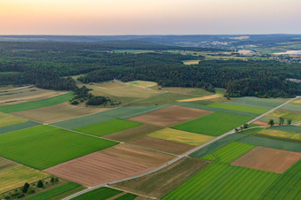 Aerial photograpy of Airport Schlechtenfeld in the district Schlechtenfeld in Ehingen in the state Baden-Wuerttemberg, Germany