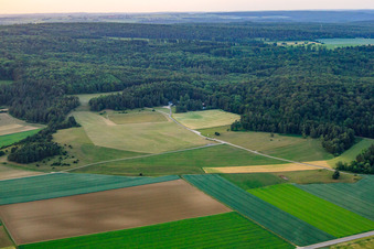 Schlechtenfeld Airfield in Ehingen in the state Baden-Wuerttemberg, Germany from above