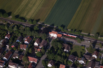 Railroad station in the district Entringen in Ammerbuch in the state Baden-Wuerttemberg, Germany
