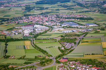 From the east in the district Gültstein in Herrenberg in the state Baden-Wuerttemberg, Germany