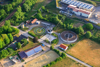 Sewage treatment plant in Insheim in the state Rhineland-Palatinate, Germany
