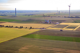 New wind farm in Offenbach an der Queich in the state Rhineland-Palatinate, Germany