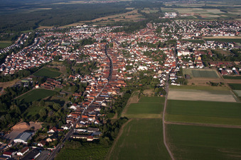 Oblique view of Herxheim bei Landau in the state Rhineland-Palatinate, Germany
