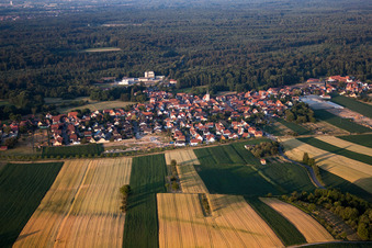 Oblique view of Niederrœdern in the state Bas-Rhin, France