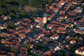 Niederrœdern in the state Bas-Rhin, France out of the air