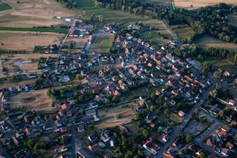 Aerial view of Forstfeld in the state Bas-Rhin, France