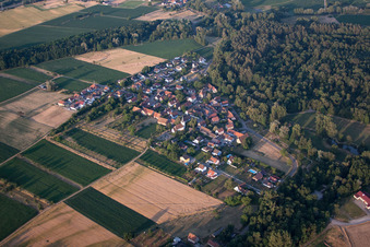 Kauffenheim in the state Bas-Rhin, France from the plane