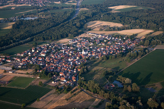 Leutenheim in the state Bas-Rhin, France from above