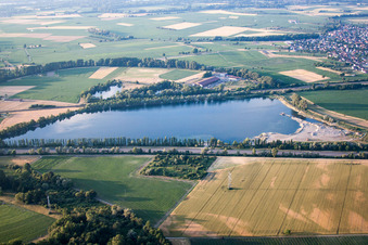 Quarry lake in Roppenheim in the state Bas-Rhin, France