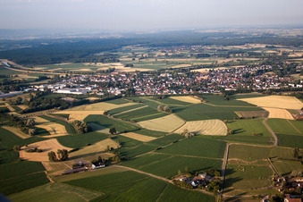 From the north in Willstätt in the state Baden-Wuerttemberg, Germany