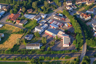 Vogt Möbelschreinerei GmbH and municipal building yard in Willstätt in the state Baden-Wuerttemberg, Germany