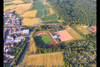 Forest Stadium of FV Schutterwald 1927 eV in Schutterwald in the state Baden-Wuerttemberg, Germany