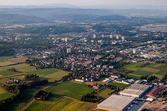 Town View of the streets and houses of the residential areas in Lahr/Schwarzwald in the state Baden-Wurttemberg, Germany