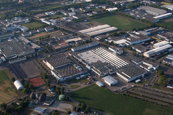 Industrial and commercial area Carl Benz Strasse hier Grohe AG in Lahr/Schwarzwald in the state Baden-Wurttemberg, Germany