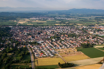 Aerial view of Herbolzheim in the state Baden-Wuerttemberg, Germany