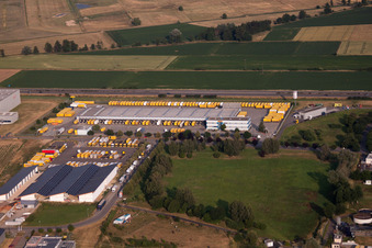 Building complex and distribution center on the site of DHL Global Forwarding Freight in Herbolzheim in the state Baden-Wurttemberg, Germany