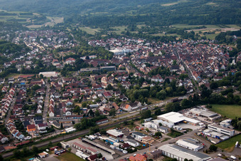 From the northwest in Kenzingen in the state Baden-Wuerttemberg, Germany