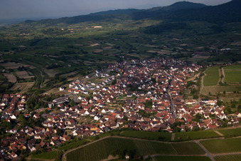 Eichstetten am Kaiserstuhl in the state Baden-Wuerttemberg, Germany seen from above