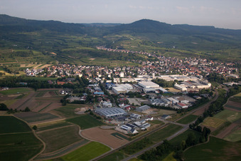Town View of the streets and houses of the residential areas in Boetzingen in the state Baden-Wurttemberg, Germany