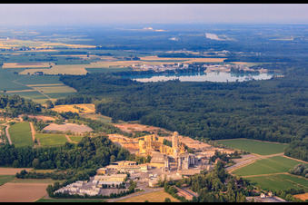 Quarry Merdingen of Saint-Gobain Weber GmbH in Merdingen in the state Baden-Wuerttemberg, Germany