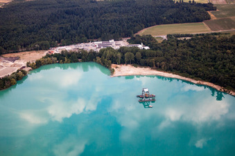 Betonwerk Müller GmbH & Co. KG at the Rimsinger Baggersee in the district Gündlingen in Breisach am Rhein in the state Baden-Wuerttemberg, Germany