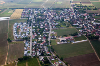 Town View of the streets and houses of the residential areas in the district Tunsel in Bad Krozingen in the state Baden-Wurttemberg