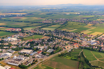 Beiersdorfstraße industrial area with KAPPUS 1848 GmbH in Heitersheim in the state Baden-Wuerttemberg, Germany