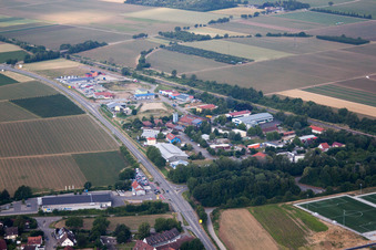 Industrial and commercial area S in Buggingen in the state Baden-Wurttemberg
