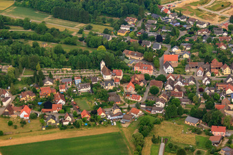 Evangelical Church at the Cemetery in Buggingen in the state Baden-Wuerttemberg, Germany