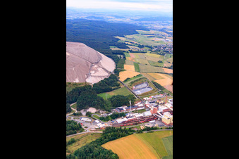 Aerial photograpy of Monte Kali - spoil dump of K+S Minerals and Agriculture GmbH in Neuhof in the state Hesse, Germany