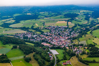 From the west in Poppenhausen in the state Hesse, Germany