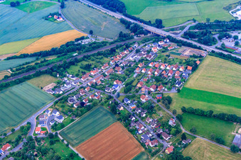 District on the A7 in the district Götzenhof in Petersberg in the state Hesse, Germany