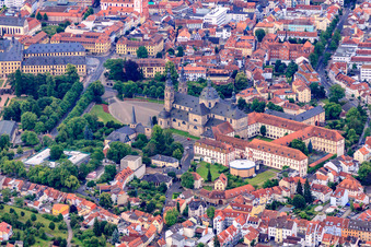 Church building of the cathedral of of Dom zu Fulda with Priesterseminar in Fulda in the state Hesse, Germany