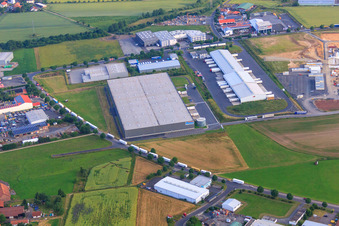 Böcklerstraße industrial estate with HK-CON GmbH Maschinenbau, VTL Vernetzte-Transport-Logistik GmbH and Iwetec GmbH in the district Besges in Fulda in the state Hesse, Germany