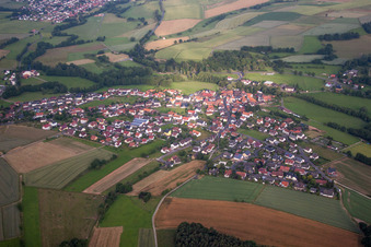 Village view in the district Kleinlüder in Großenlüder in the state Hesse, Germany