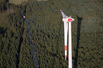 New wind farm in the district Reichlos in Freiensteinau in the state Hesse, Germany