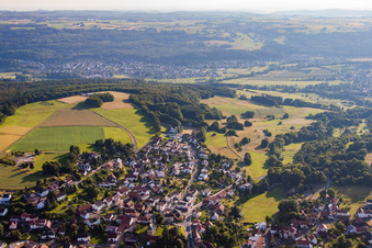 From the east in the district Udenhain in Brachttal in the state Hesse, Germany