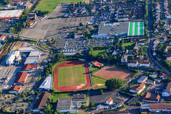 Sports field of FC Germania 08 Wächtersbach eV at GLOBUS Wächtersbach in Wächtersbach in the state Hesse, Germany