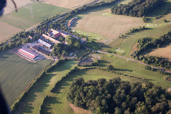 Aerial view of Gut Hühnerhof in the district Hain-Gründau in Gründau in the state Hesse, Germany