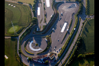 Test track and practice area for training in the driving safety center ADAC Fahrsicherheitszentrum Rhein-Main Gruendau in Gruendau in the state Hesse, Germany