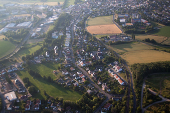 Town View of the streets and houses of the residential areas in Buedingen in the state Hesse